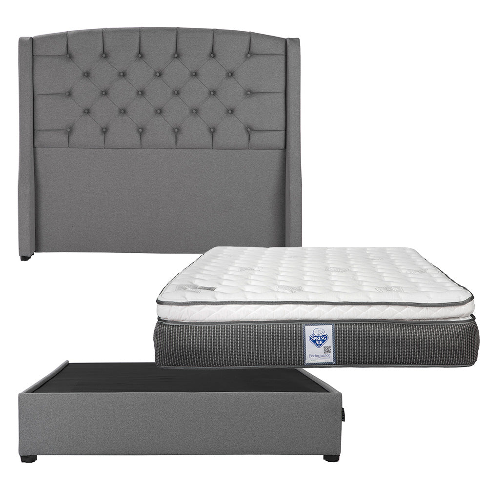 Cabecera Sitka con Base Cama con Colchón