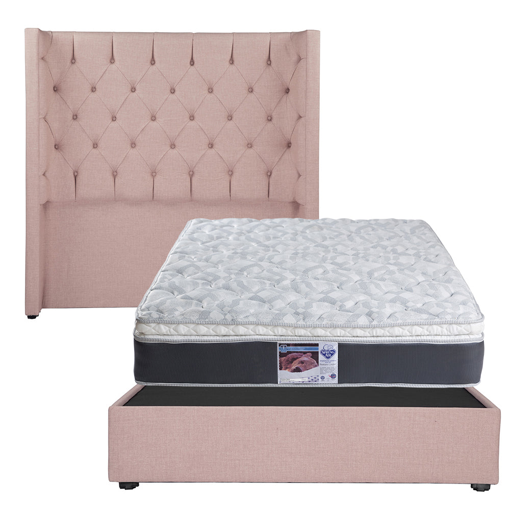 Cabecera Tartuk con Base Cama con Colchón