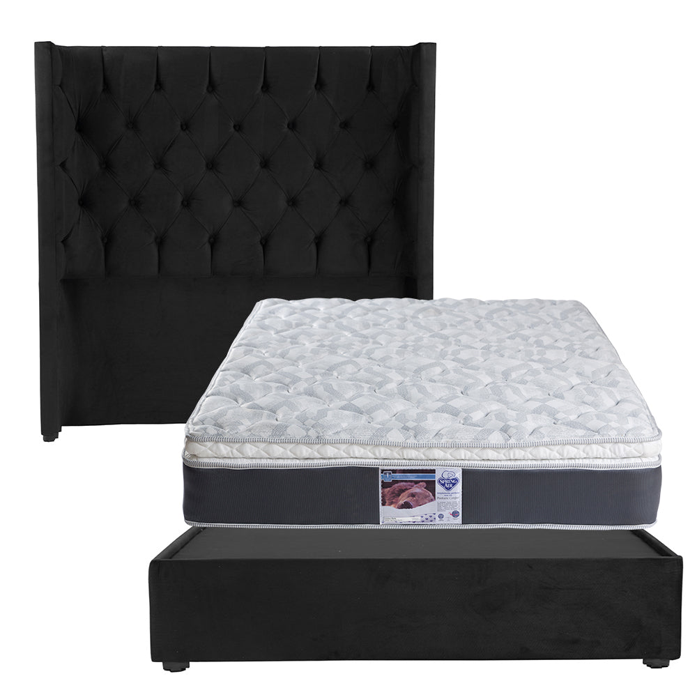 Cabecera Tartuk con Base Cama con Colchón