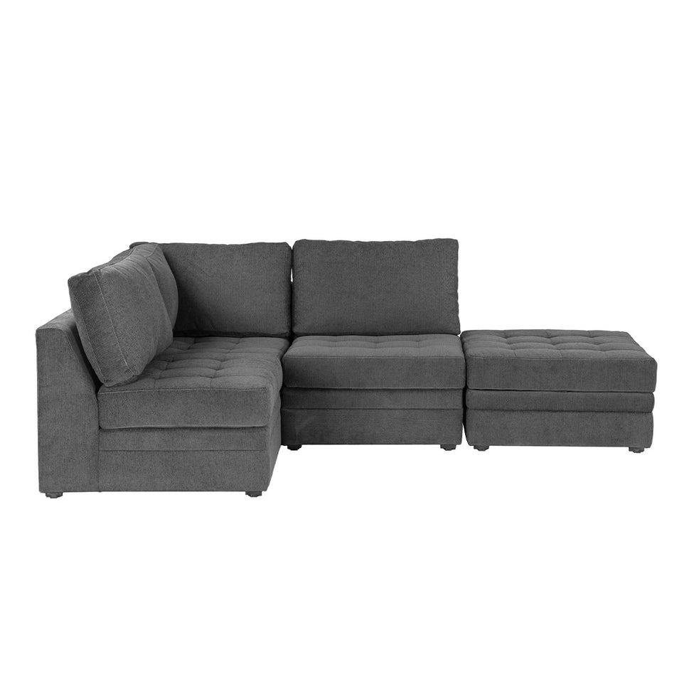 Sala Modular Esquinera Con Taburete Versa