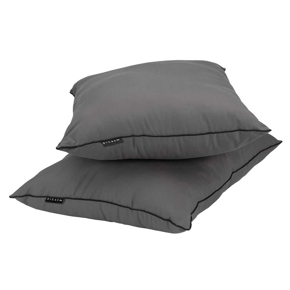 Cabecera Nix con Base Cama Gris. Regalo: Almohadas, Frazada y Libro