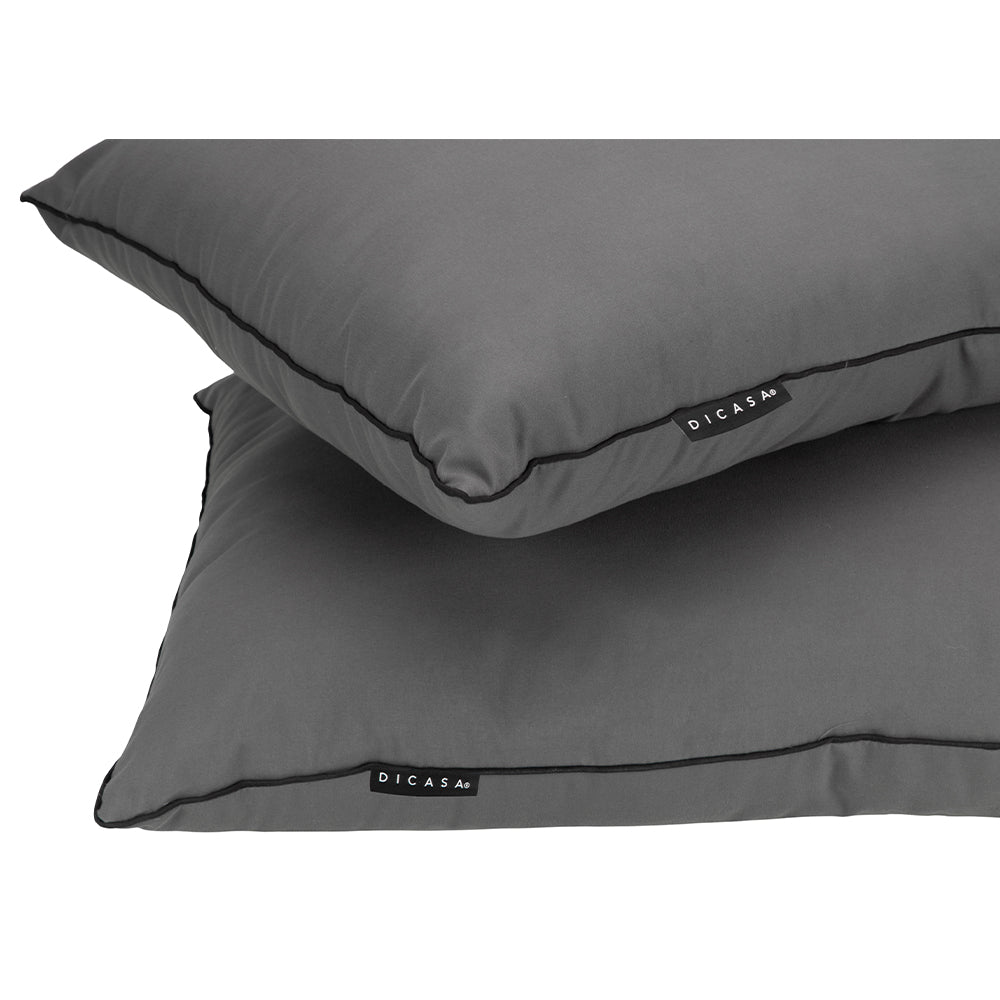 Cabecera Lugo con Base Cama Slim Azul con Ropa de Cama