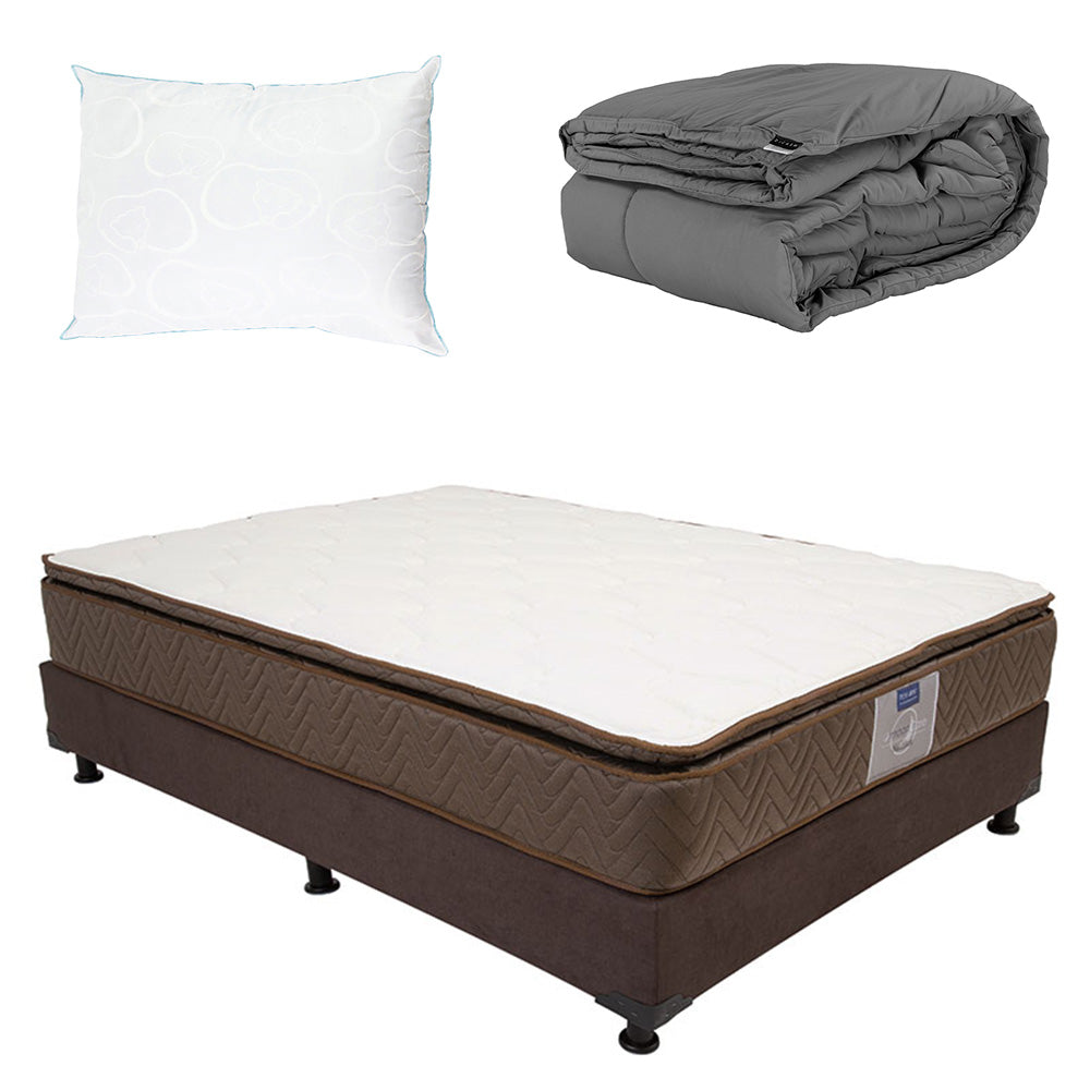 Colchón Restonic Nautilus Con Box Con Ropa de Cama