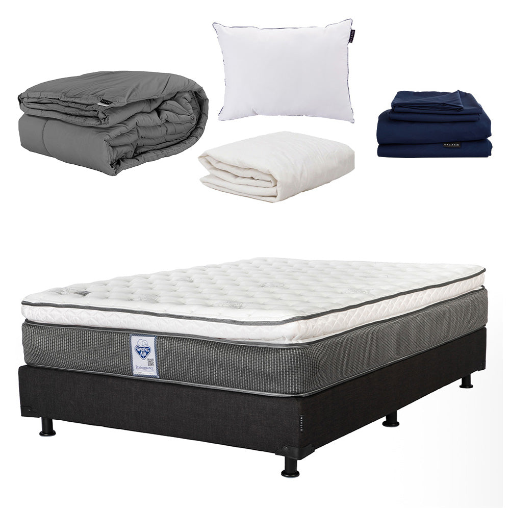 Colchón Spring Air Phantom con Box con Ropa de Cama