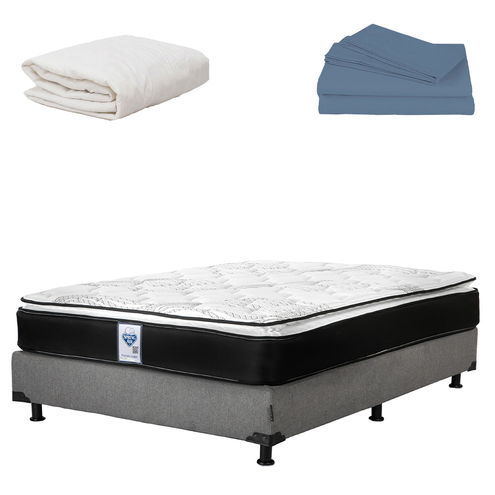 Colchón Spring Air Premier con Box con Ropa de Cama