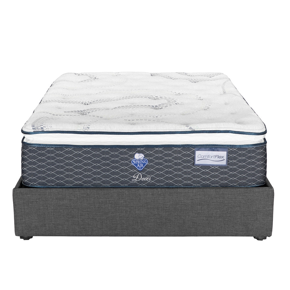 Colchón Spring Air Omega con Base Cama y Ropa de Cama
