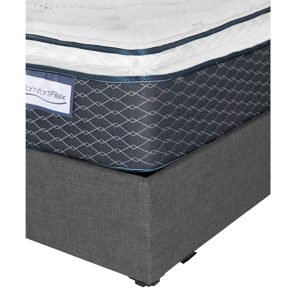 Colchón Spring Air Dover con Base Cama y Ropa de Cama