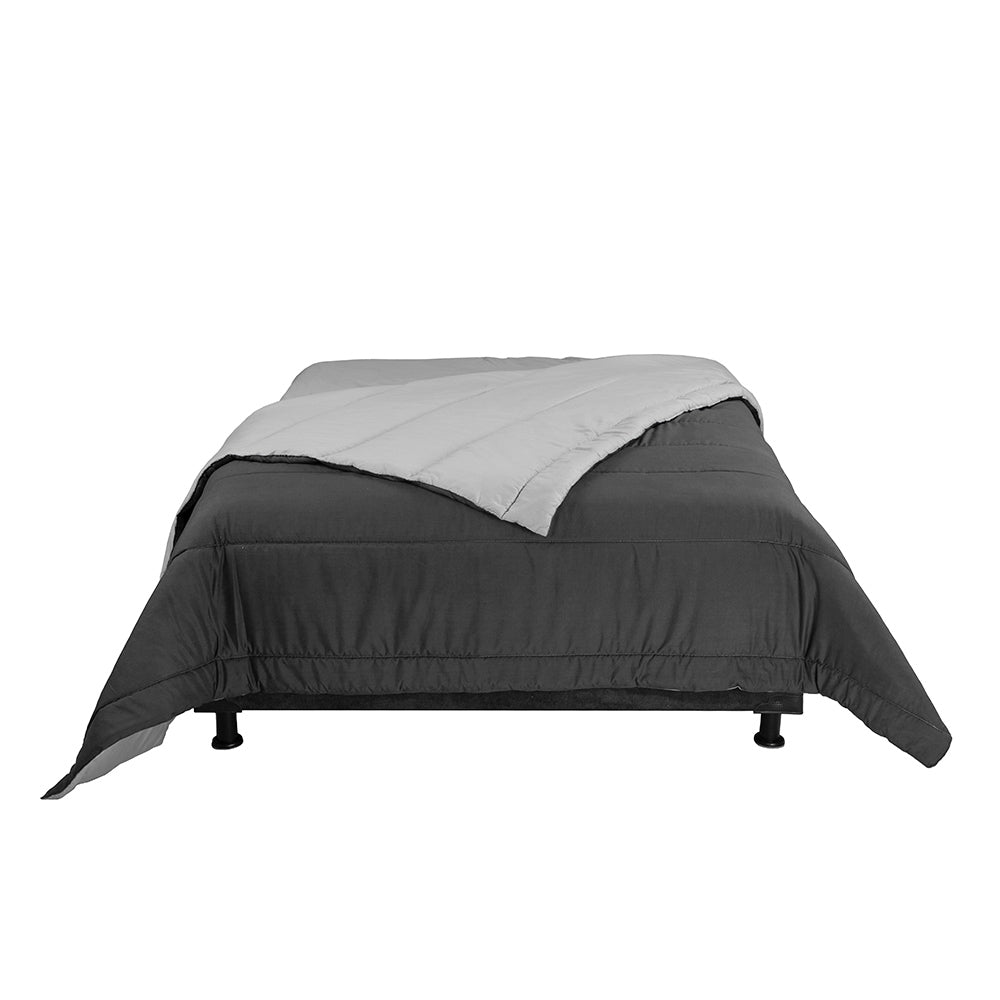 Edredón Rogga Gris Oxford-Gris Perla con Ropa de Cama