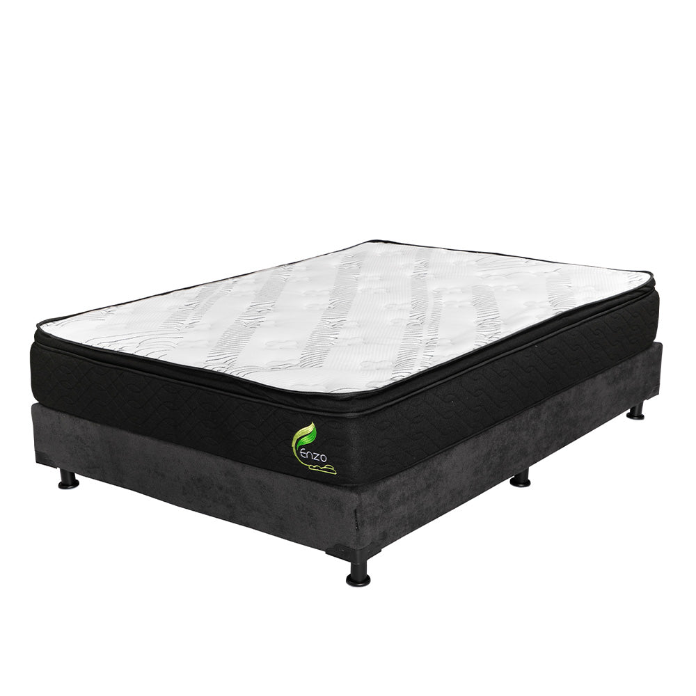 Colchón Enzo  con box con Ropa de Cama
