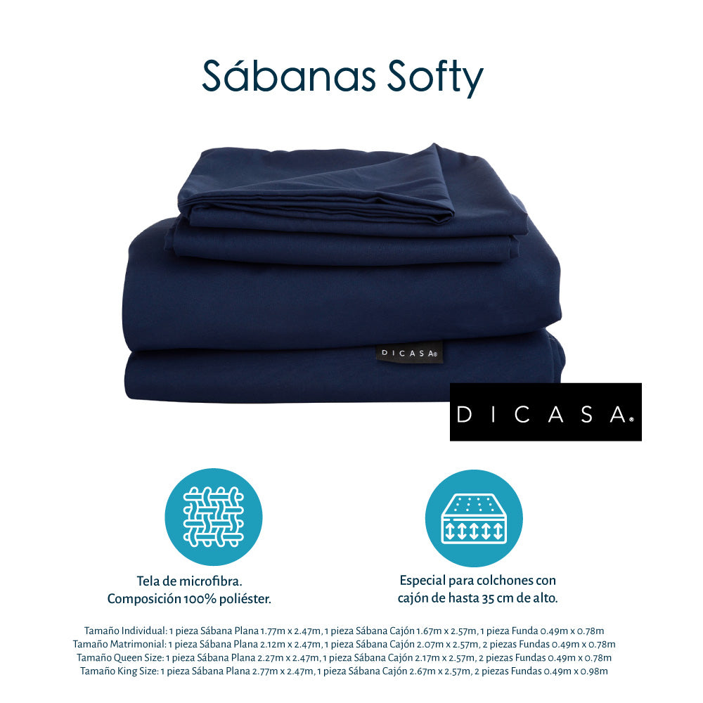 Cabecera Lugo con Base Cama Slim Azul con Ropa de Cama