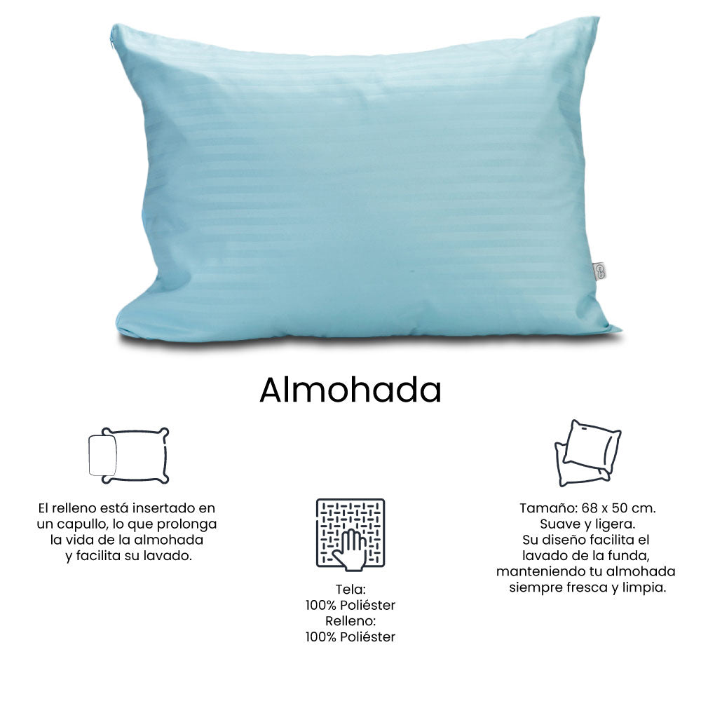 Colcha Trinity Azul Marino con Ropa de Cama