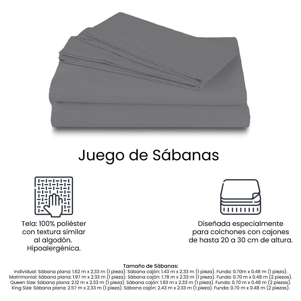 Colcha Trinity Negra con Ropa de Cama