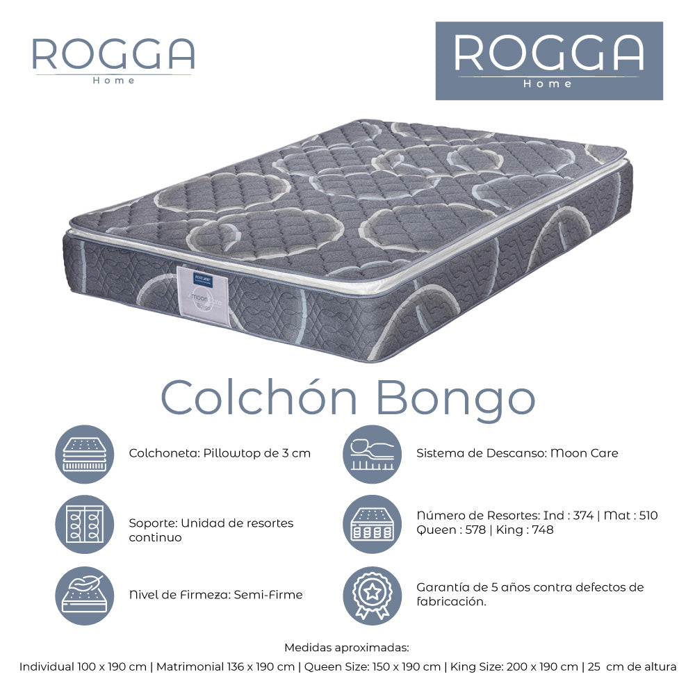 Colchón Restonic Bongo con Ropa de Cama