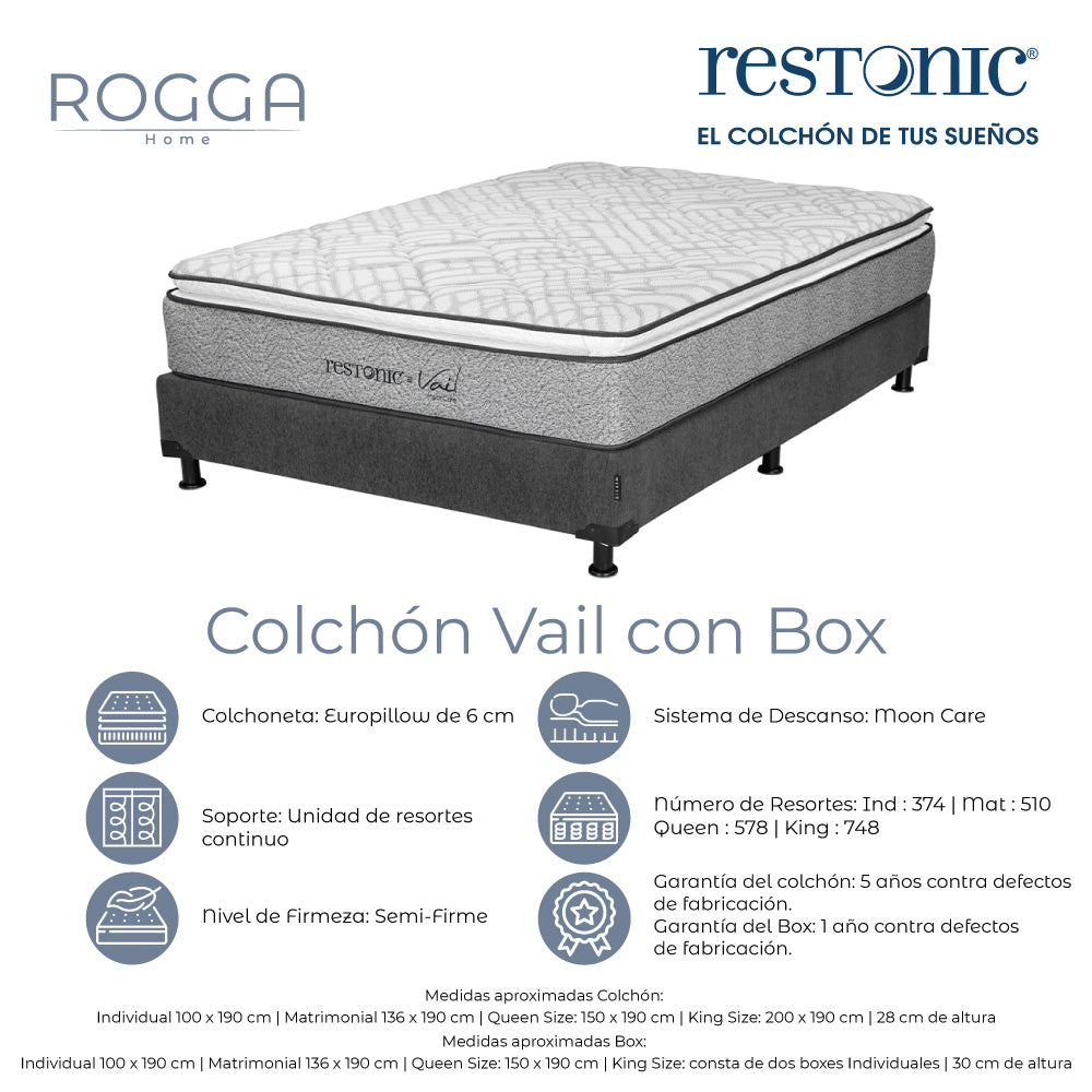 Colchón Restonic con Box