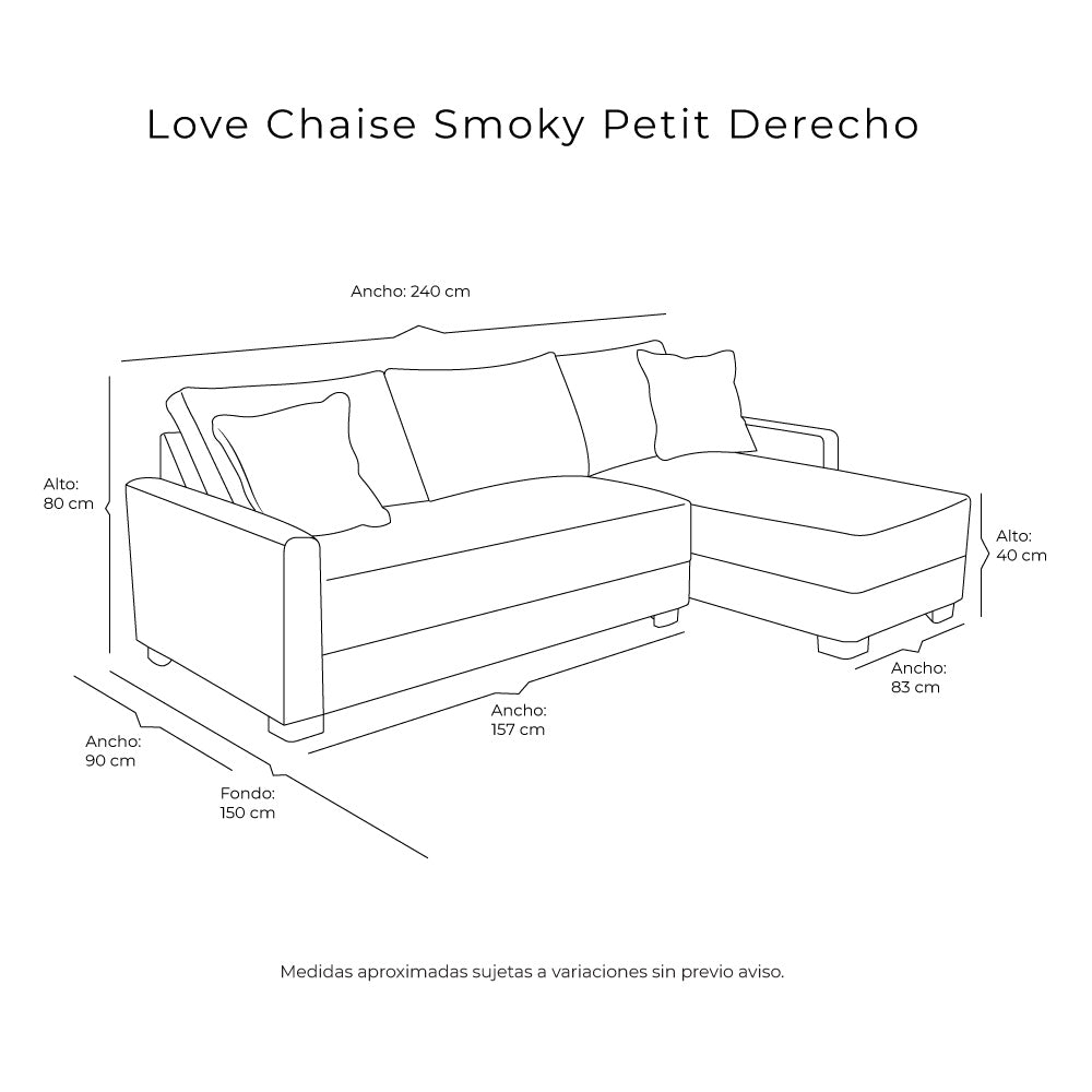 Love Chaise Smoky Petit