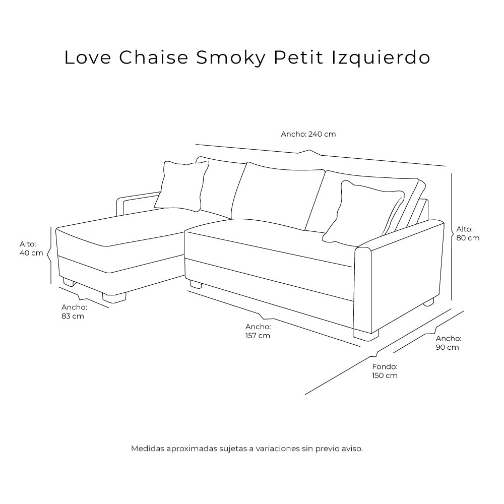 Love Chaise Smoky Petit