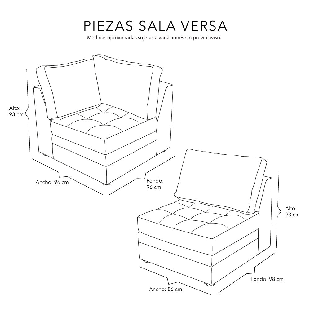 Sala Modular Esquinera Chica Versa