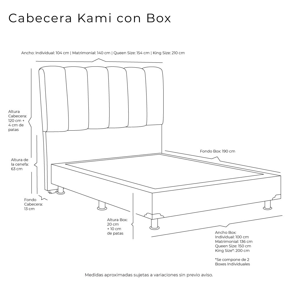 Cabecera Kami con Box con Colchón