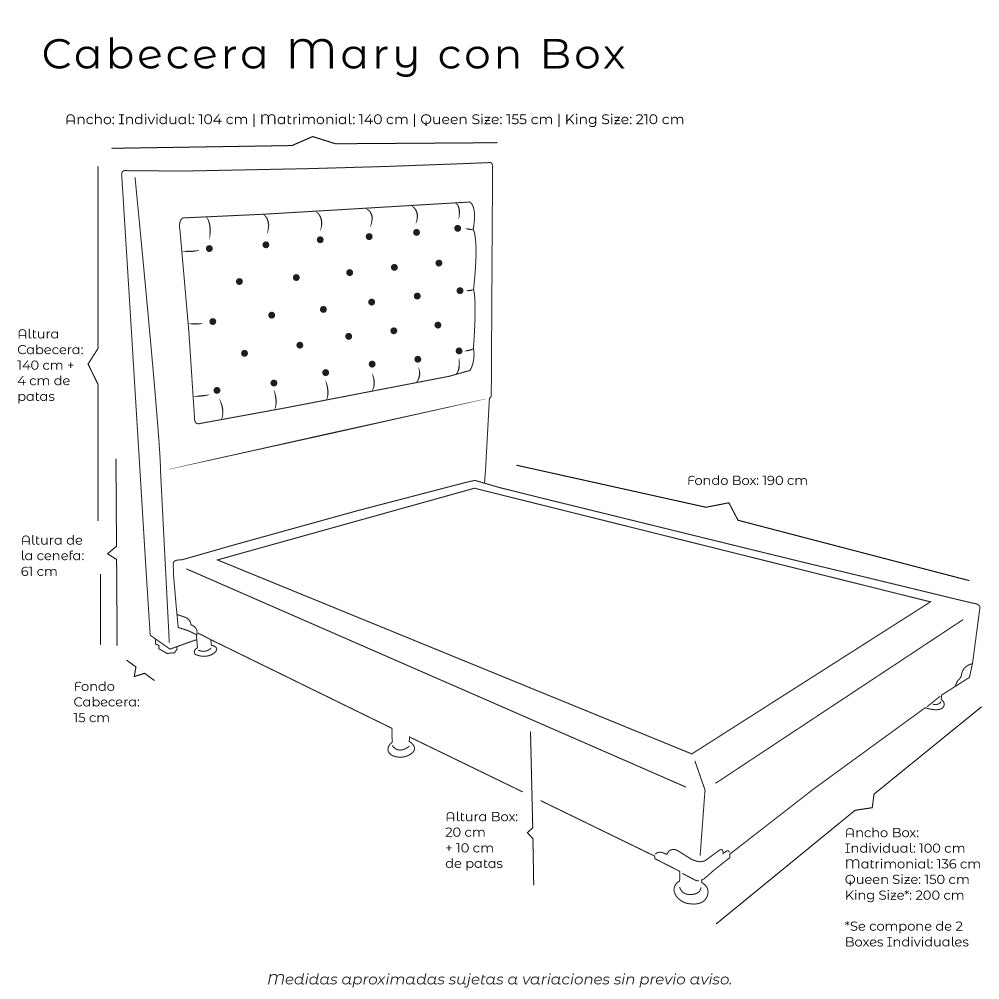 Cabecera Mary con Box Outlet