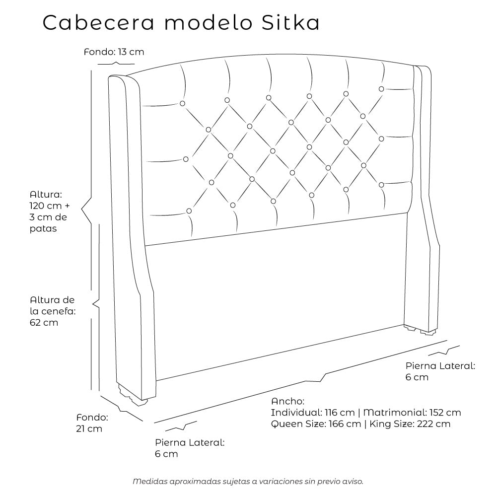 Cabecera Sitka Con Ropa de Cama