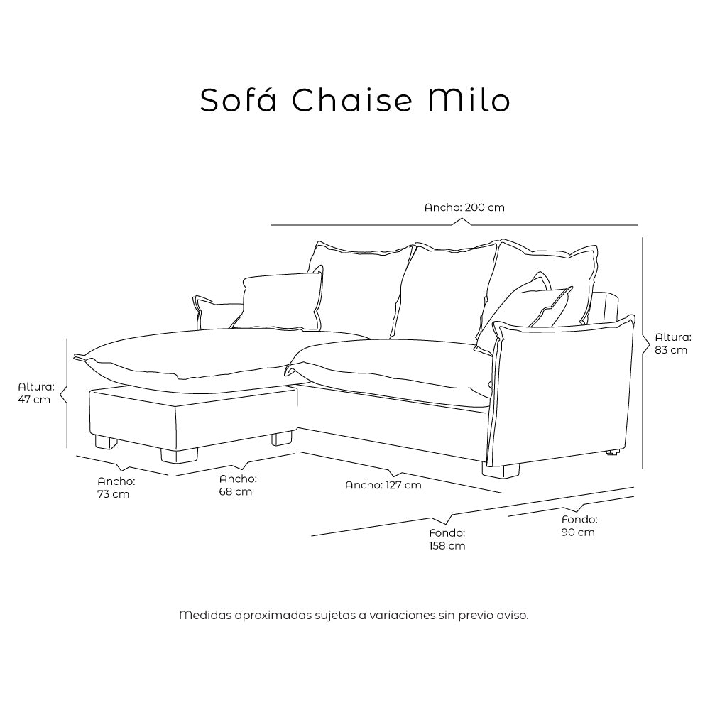 Sofá Chaise Milo