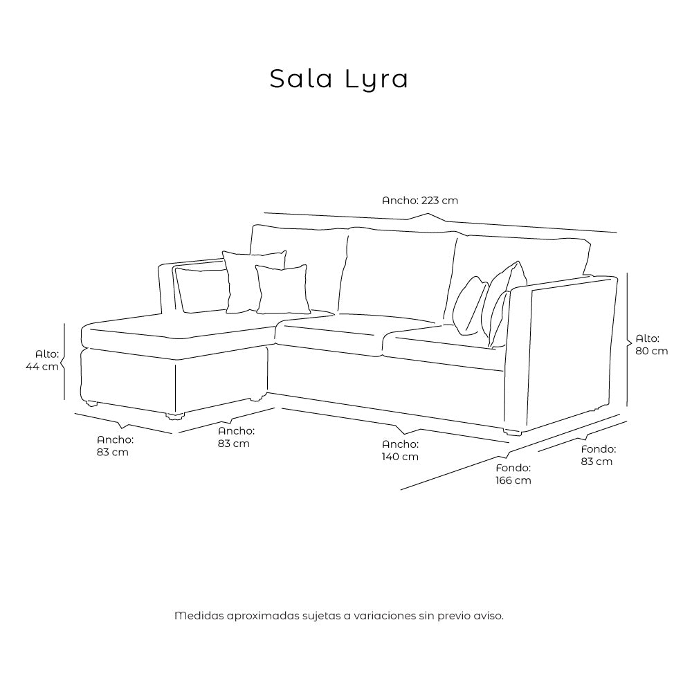 Sofá Chaise Lyra Outlet