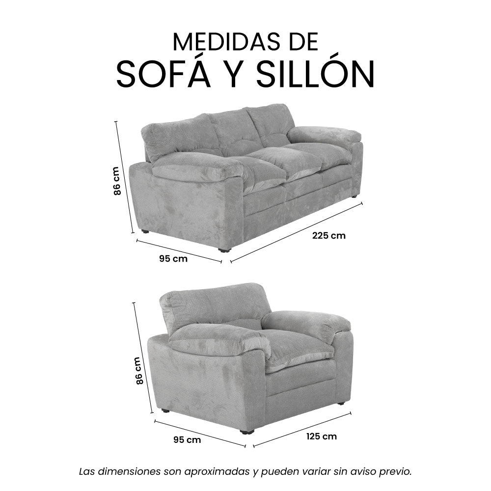 Sala Cosmo Con Sofá y Sillón