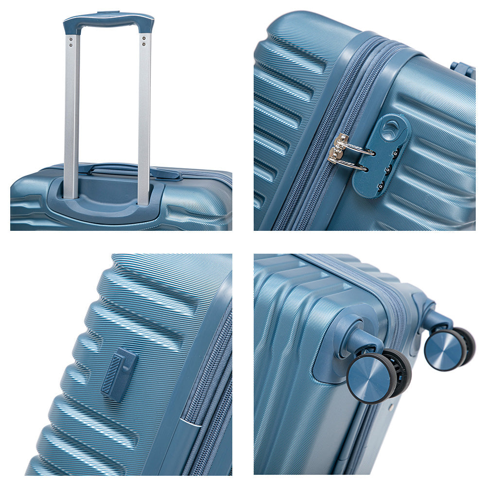 Set de 4 Maletas de Viaje Expandible Nomada | Con Ruedas 360° – Candado con combinación y mango ajustable