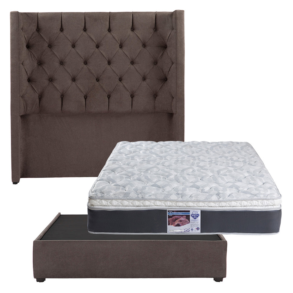 Cabecera Tartuk con Base Cama con Colchón