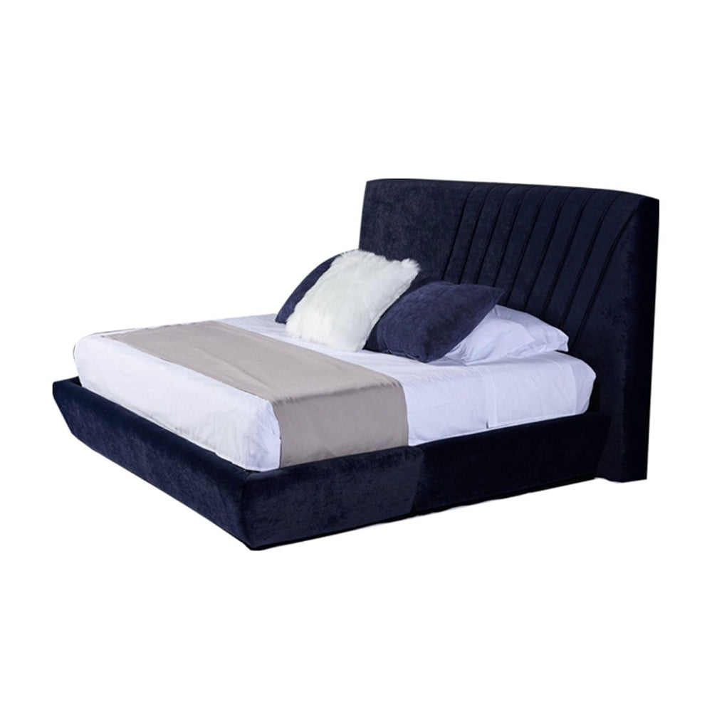 Cabecera Drax con Base Cama Azul. Regalo: Almohadas, Frazada y Libro