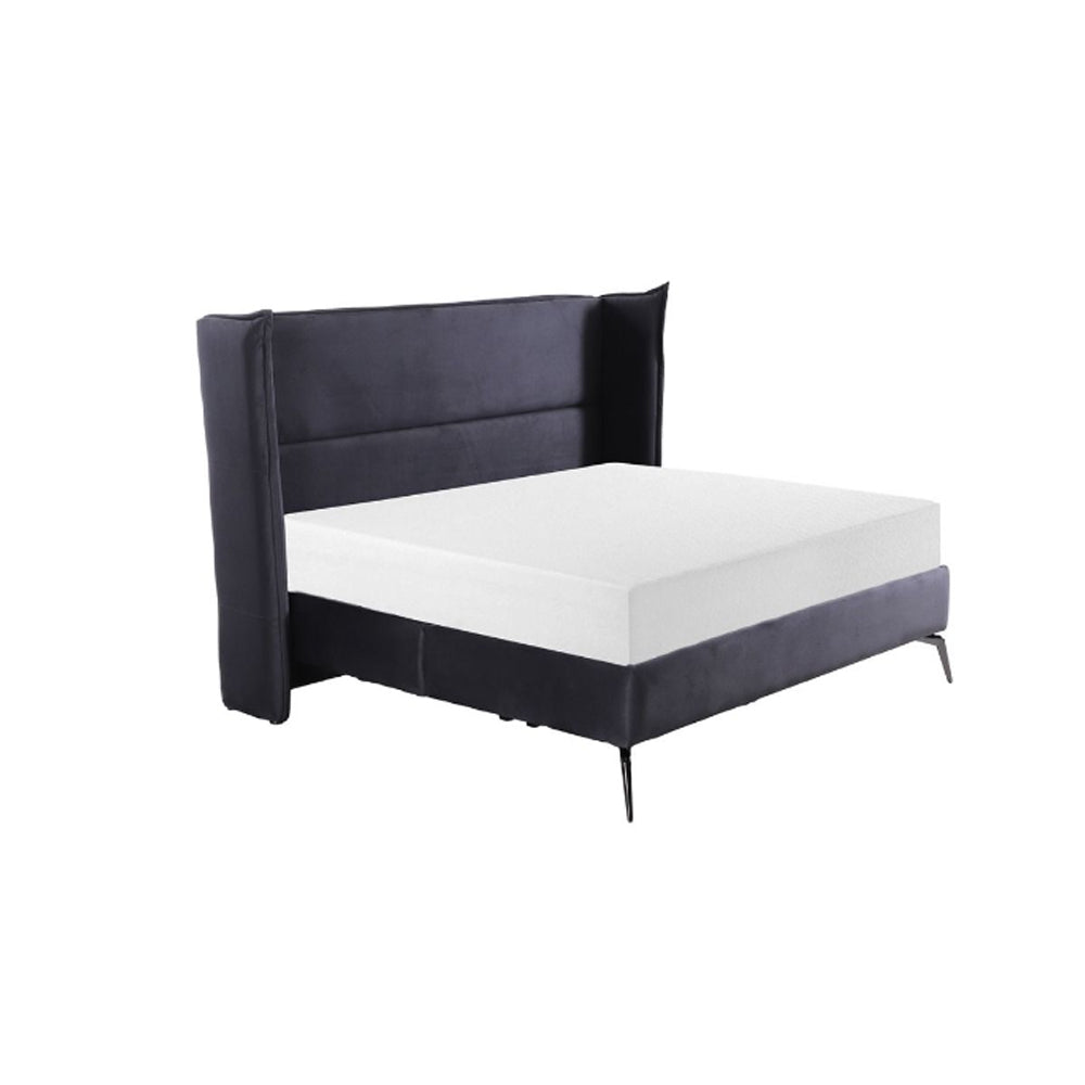 Cabecera Nix con Base Cama Gris. Regalo: Almohadas, Frazada y Libro