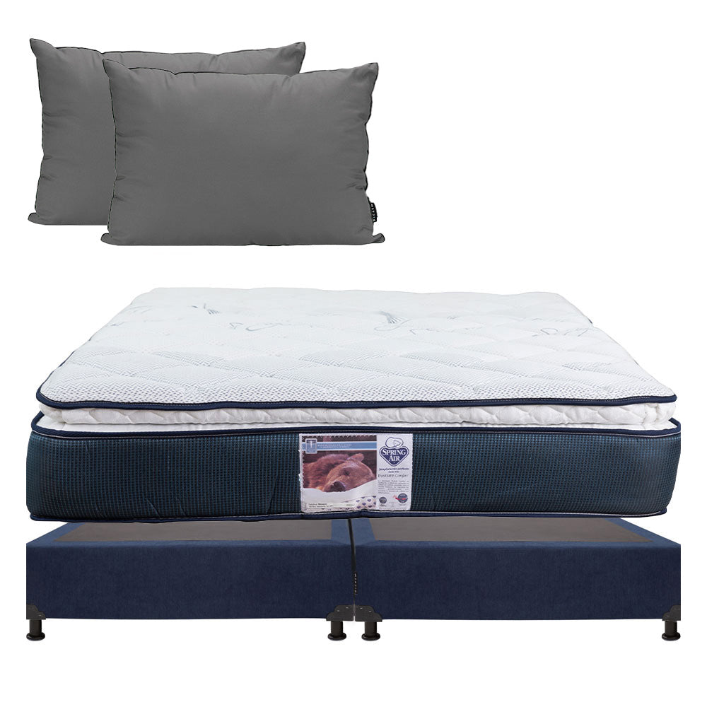 Colchón Spring Air Monaco con Box con Ropa de Cama