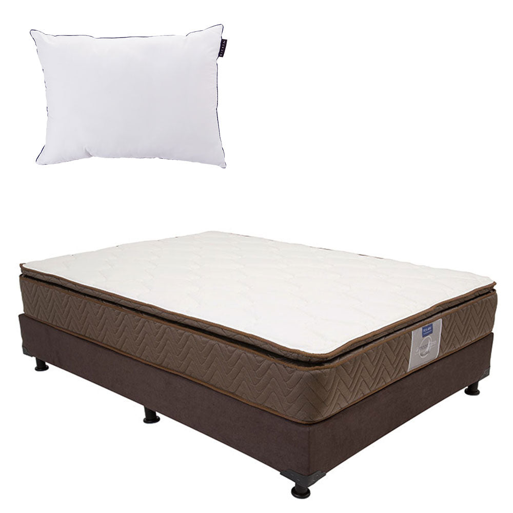 Colchón Restonic Nautilus Con Box Con Ropa de Cama