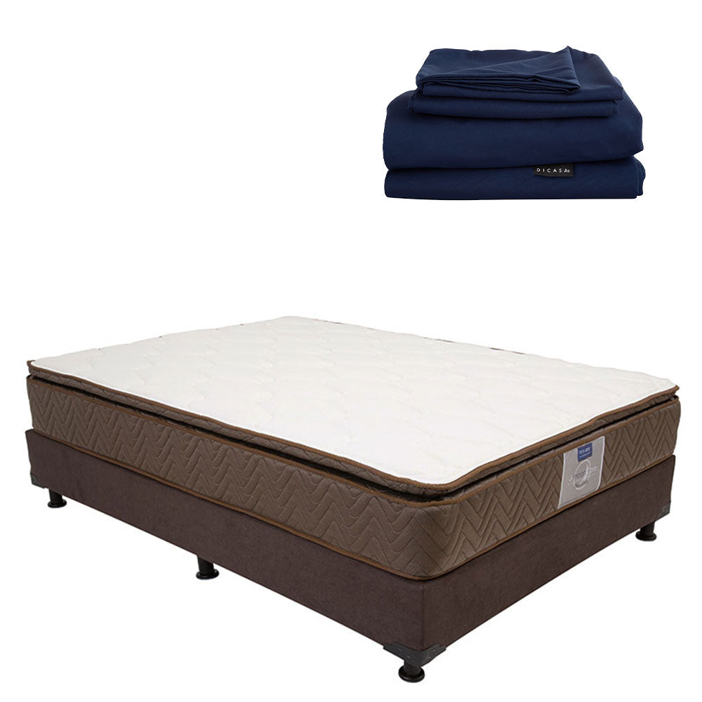 Colchón Restonic Nautilus Con Box Con Ropa de Cama