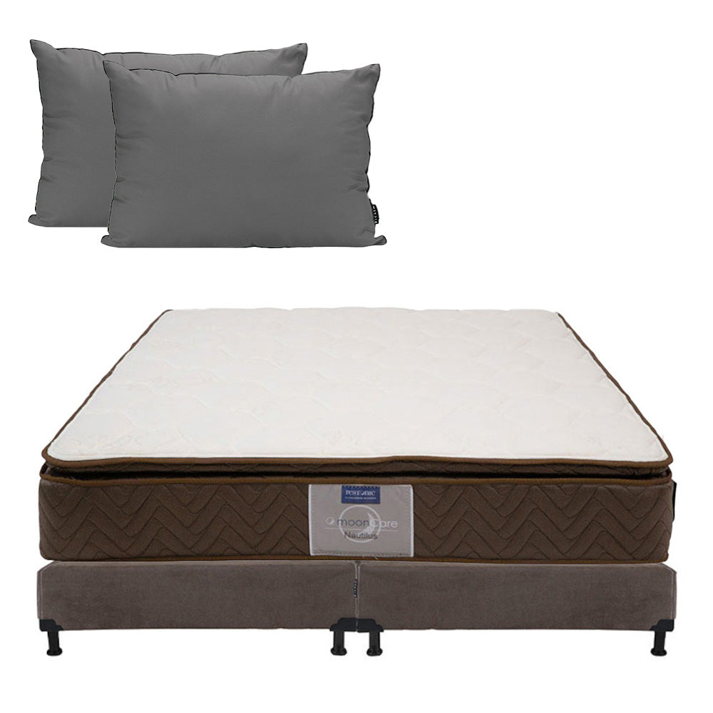 Colchón Restonic Nautilus Con Box Con Ropa de Cama