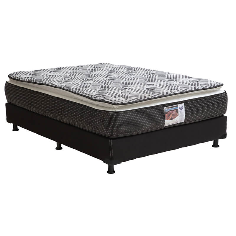 Colchón Spring Air Omega con Box con Ropa de Cama