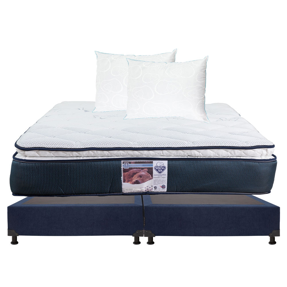 Colchón Spring Air Monaco con Box con Ropa de Cama