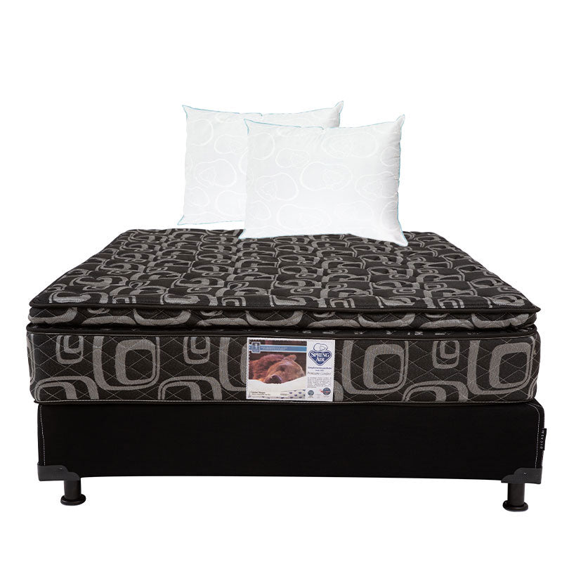 Colchón Spring Air Morgan con Box con Ropa de Cama