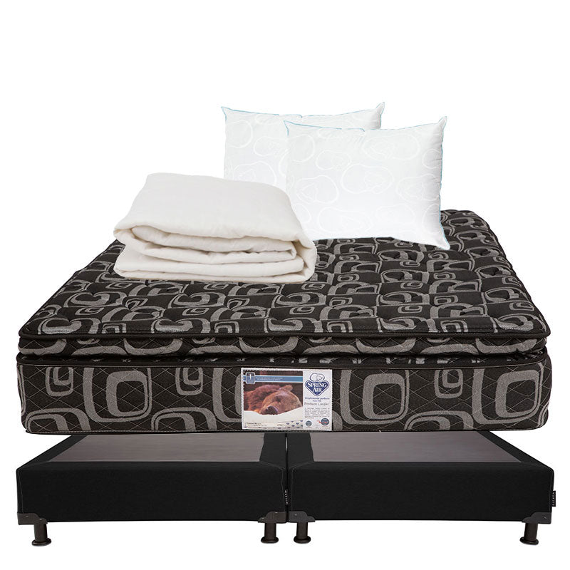Colchón Spring Air Morgan con Box con Ropa de Cama