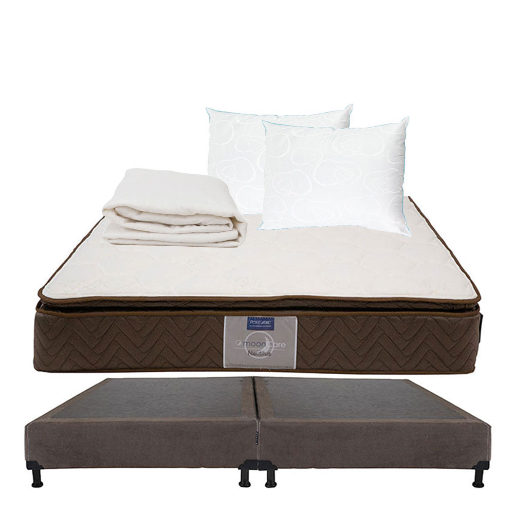 Colchón Restonic Nautilus Con Box Con Ropa de Cama