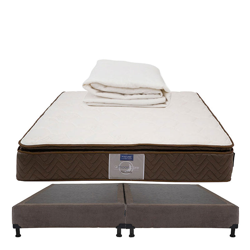 Colchón Restonic Nautilus Con Box Con Ropa de Cama