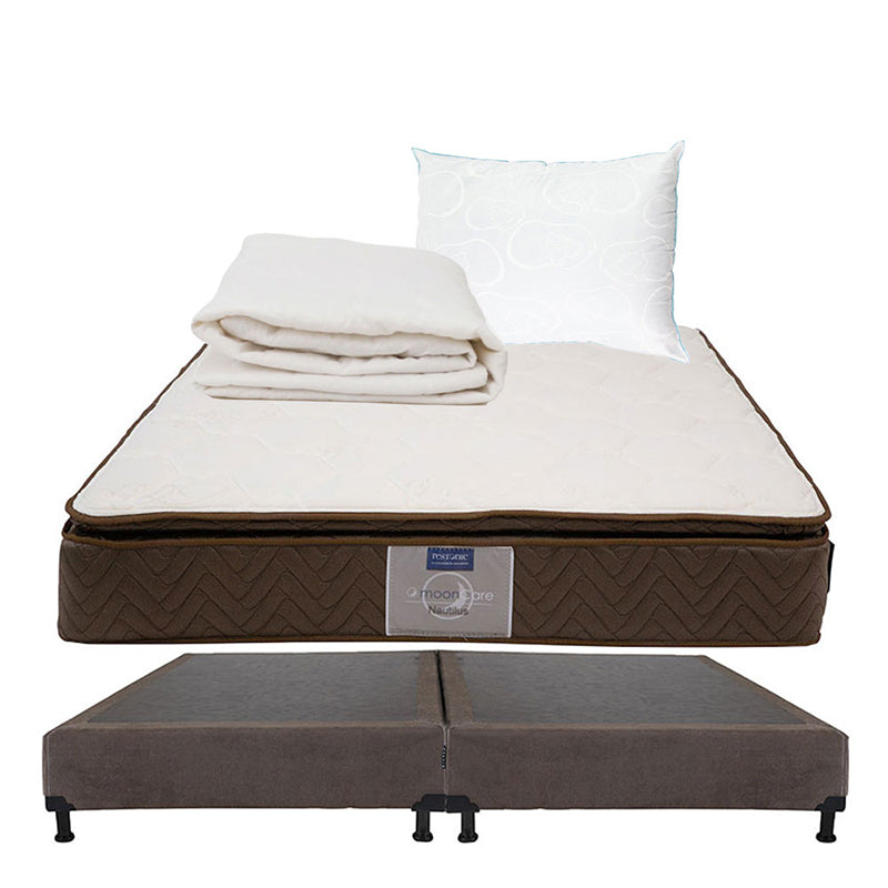 Colchón Restonic Nautilus Con Box Con Ropa de Cama