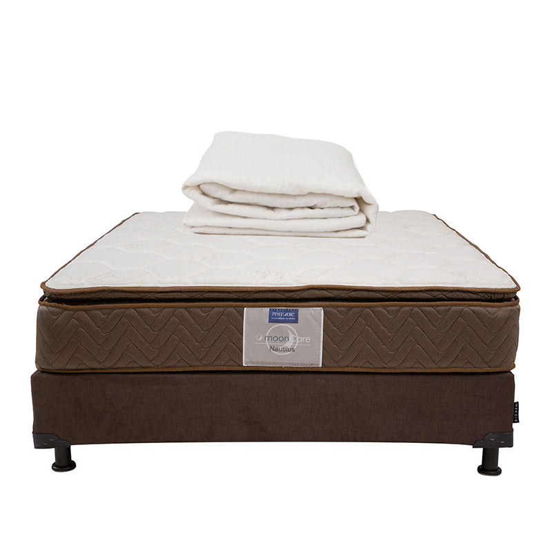 Colchón Restonic Nautilus Con Box Con Ropa de Cama