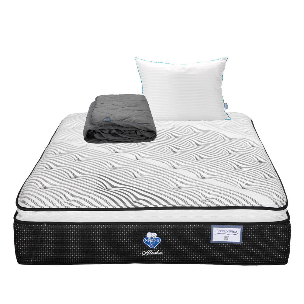 Colchón Spring Air Alaska con Ropa de Cama