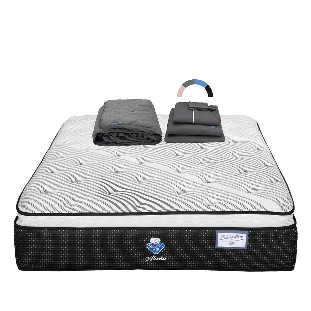 Colchón Spring Air Alaska con Ropa de Cama