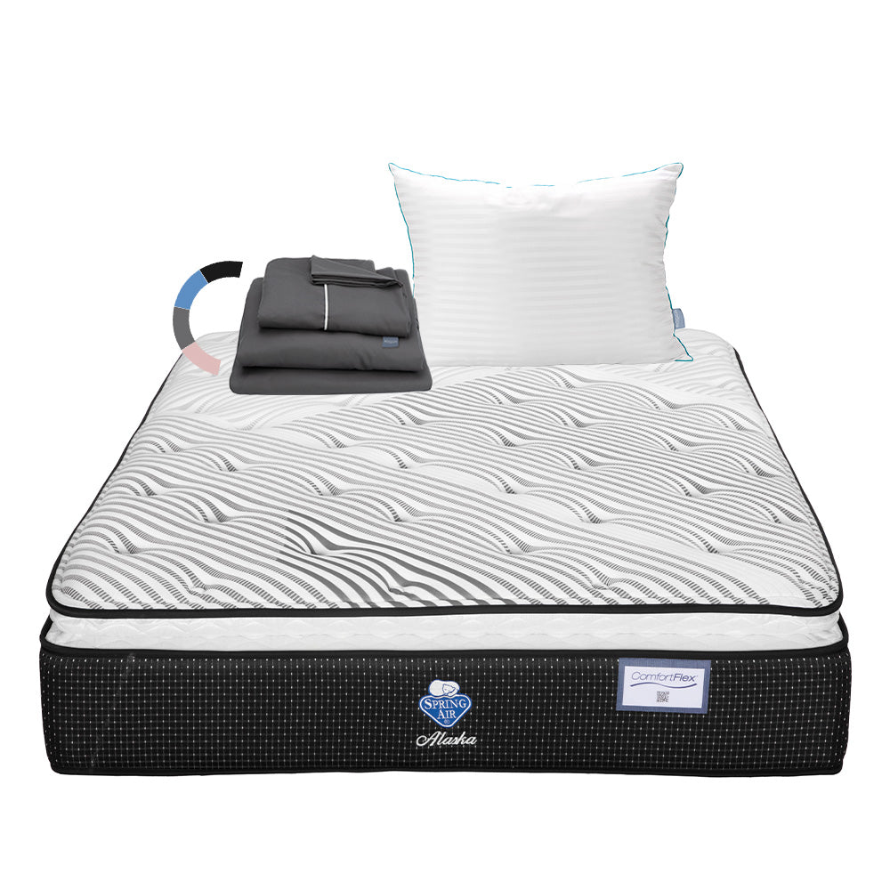Colchón Spring Air Alaska con Ropa de Cama