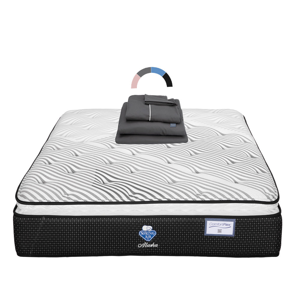 Colchón Spring Air Alaska con Ropa de Cama