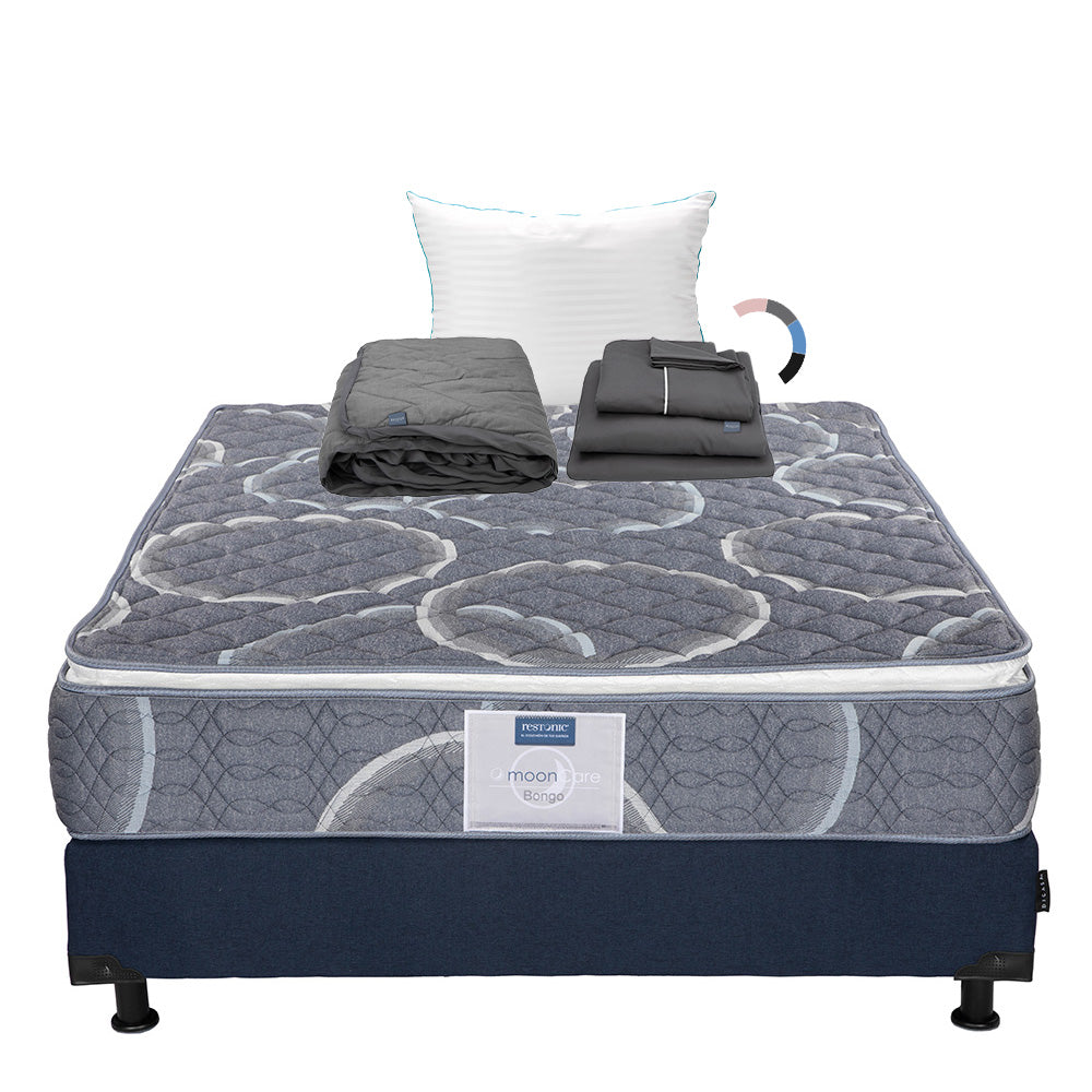 Colchón Restonic Bongo con Box con Ropa de Cama