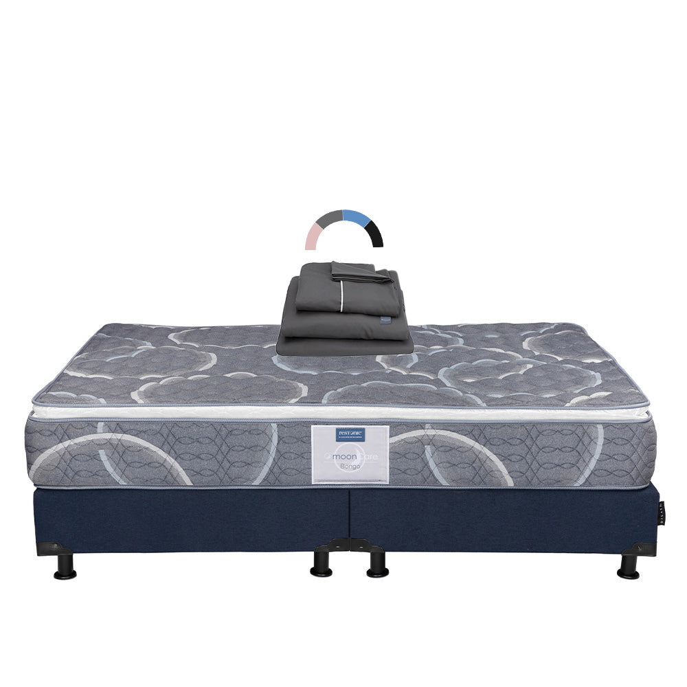 Colchón Restonic Bongo con Box con Ropa de Cama