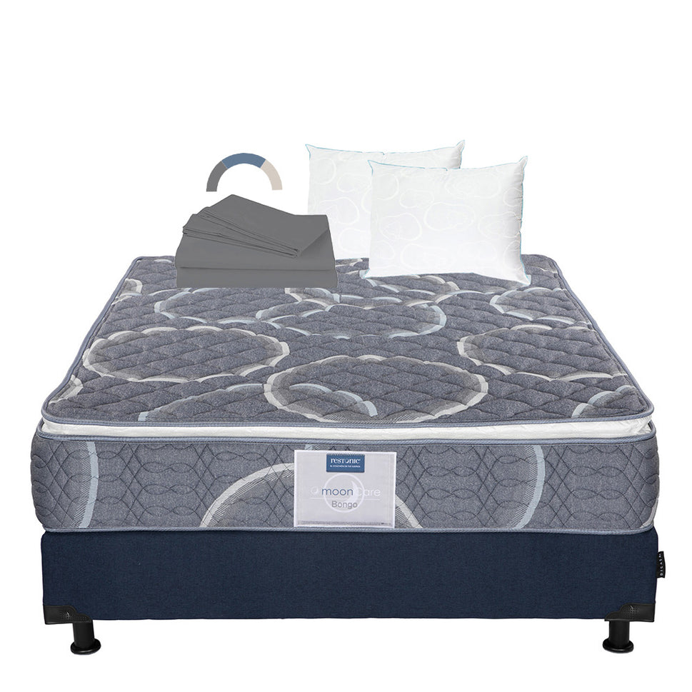 Colchón Restonic Bongo con Box con Ropa de Cama